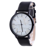 2017 Simply Style Watch Women Men Unisex Marble Pattern Faux Leather Quartz Wrist Watches Montre Femme relogio feminino