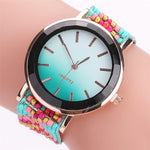 2017 Top Brand Luxury Rainbow Women Watches Braided Handmade Casual Wrist Ladies Dress Bracelet Quartz Watch Relogio