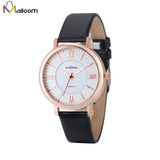 MALLOOM Women Watches Top Brand Luxury PU Leather Couple Watches Women/Men Unisex Woman Watches Relogio Feminino