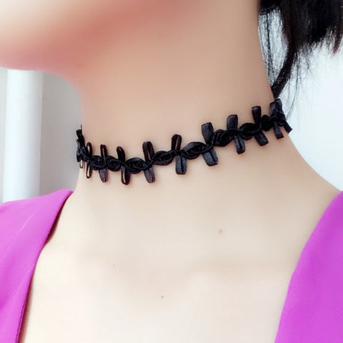 SUSENSTONE 2016 Hot Sale Fashion Personalized Chic Black Lace Necklace Women Choker necklace