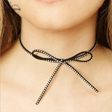 SUSENSTONE Women Punk Choker Necklace Jewelry