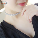 SUSENSTONE Women Full Crystal Rhinestone Choker Necklace Wedding Jewelry