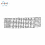 SUSENSTONE Women Full Crystal Rhinestone Choker Necklace Wedding Jewelry