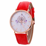 GENVIVIA Top Brand Fashion Business Watch Women Wind Chimes Pattern Quartz Watch Cowboy Belt Table Watch