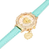 GENVIVIA Simple Watch New Women Quartz Wrist LOVE Tower Rhinestone Pendant Wristwatch Relogio Feminino Ladies Clock Hot