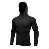 2017 YD Long Sleeve Sport Shirt Men Hat+Zipper Women's Running T-shirts Gym Sports Clothing Sport Top Men's Sportswear Rashgard