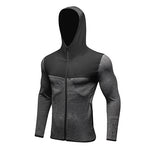 2017 YD Long Sleeve Sport Shirt Men Hat+Zipper Women's Running T-shirts Gym Sports Clothing Sport Top Men's Sportswear Rashgard