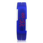 New Ultra Thin Men Girl Sports Silicone Digital LED Sports Wrist Watch