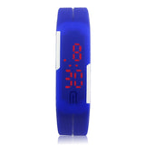 New Ultra Thin Men Girl Sports Silicone Digital LED Sports Wrist Watch