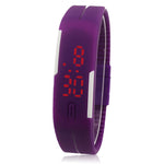 New Ultra Thin Men Girl Sports Silicone Digital LED Sports Wrist Watch