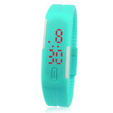 New Ultra Thin Men Girl Sports Silicone Digital LED Sports Wrist Watch