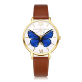 LVPAI Gold Watches Women Fashion Watch 2017  Top Brand Luxury PU Leather Montre Femme Gift Butterfly Unisex Watches Relogio