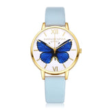 LVPAI Gold Watches Women Fashion Watch 2017  Top Brand Luxury PU Leather Montre Femme Gift Butterfly Unisex Watches Relogio