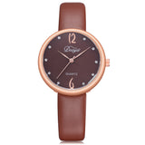 Fashion Women Men Couple Watch  Rounded Analog Pointer Quartz Wrist Watch