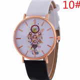 12 Styles Wind-Chimes Unisex Watches 2017 Hot Design Smooth PU Leather Quartz Watches Women Clock Nice Sports Watches For Men