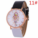 12 Styles Wind-Chimes Unisex Watches 2017 Hot Design Smooth PU Leather Quartz Watches Women Clock Nice Sports Watches For Men