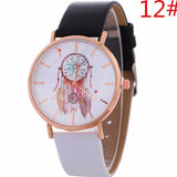 12 Styles Wind-Chimes Unisex Watches 2017 Hot Design Smooth PU Leather Quartz Watches Women Clock Nice Sports Watches For Men