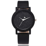 2017 New Arrival Scrub Dial Simple Watch For Women Men Gift High Quality PU Leather Watches Women Clock Sports Watches For Men