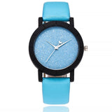 2017 New Arrival Scrub Dial Simple Watch For Women Men Gift High Quality PU Leather Watches Women Clock Sports Watches For Men