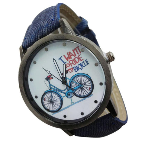 Drop shipping Letters Vintage Couple Watches Good Denim Style Dress Women Students Lover's Watches for Women and men Relogio