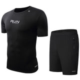 Running T Shirt Shorts Men 2pcs Soccer Tennis Jersey Sport Suit Men Sportswear Men's Fitness Clothing Dry Sport Wear Gym T-Shirt