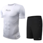 Running T Shirt Shorts Men 2pcs Soccer Tennis Jersey Sport Suit Men Sportswear Men's Fitness Clothing Dry Sport Wear Gym T-Shirt