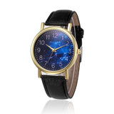 MiGEER Star Sky Unisex Watches Top Brand Luxury PU Leather Lovers' Simple Watches Women Clock Good Relogio Masculino De Luxo